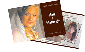 hair and make up postcards