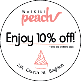 peach sticker