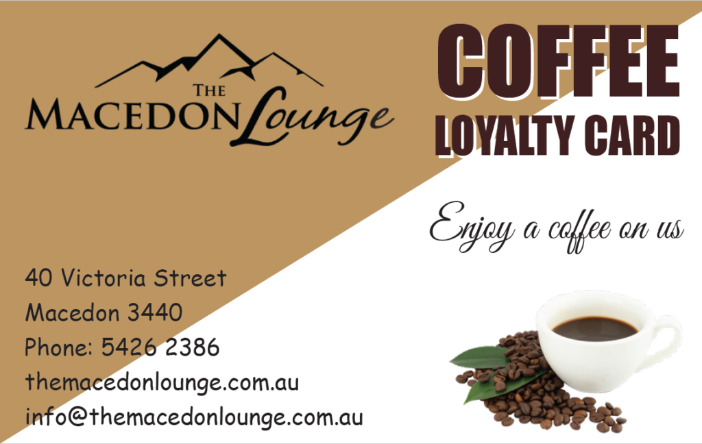 coffee card for macedon lounge