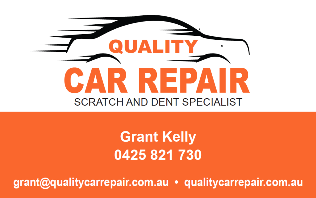business card for quality car repairs